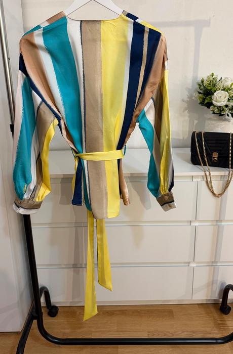 Zara saténová viazaná blúzka, zara,l