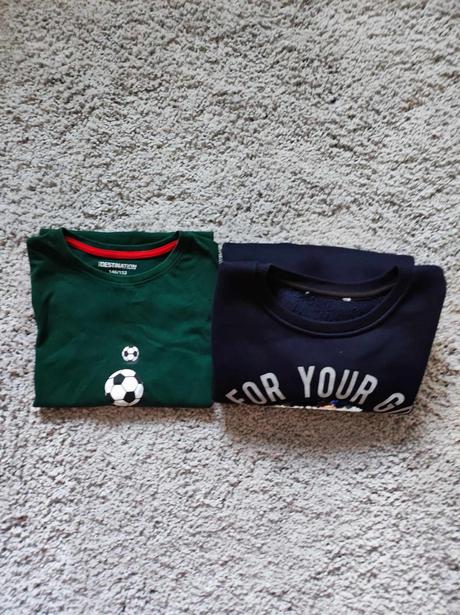 Mikina + tričko s futbalovým motívom, 152