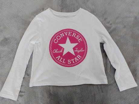 Dievčenské crop tričko dlhý rukáv convers, converse,128