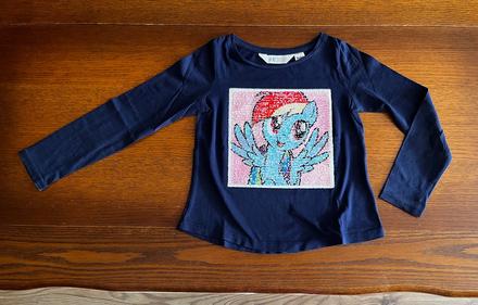 Interaktívne tričko my little pony premieňacie, h&m,122