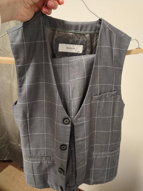 Vesta, nohavice, košeľa, motýlik, 146