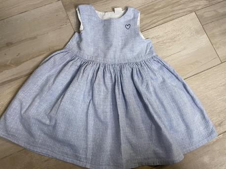 Mňamkové belasé šatky, h&m,92