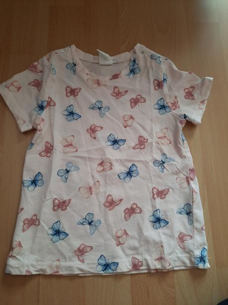 Motýľové tričko, h&m,86