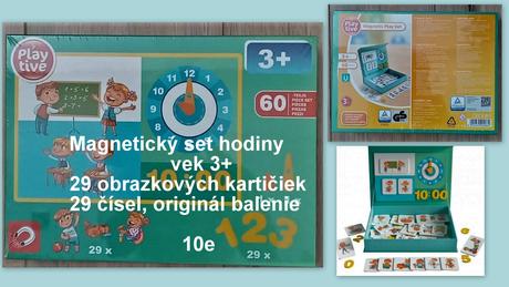 Magnetický set, hodiny, vek 3+, 