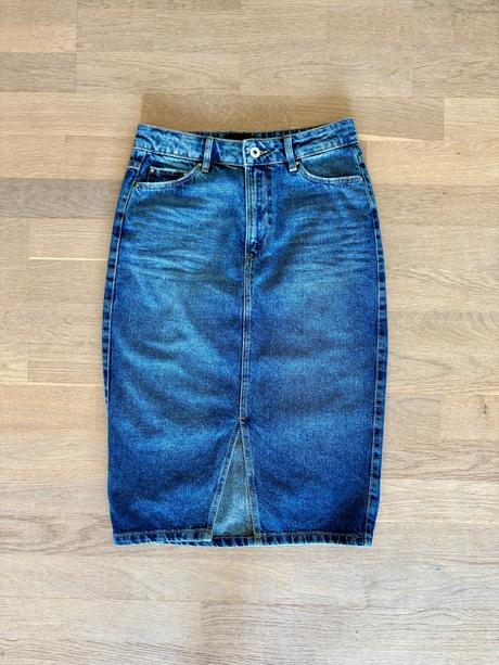 Dámska riflová midi sukňa veľkosť xs, zn. mohito, mohito,xs