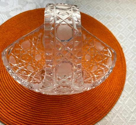 Masívna kryštálová misa bohemia,