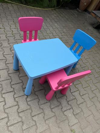 Detsky nabytok mamut - stol a stolicky, 