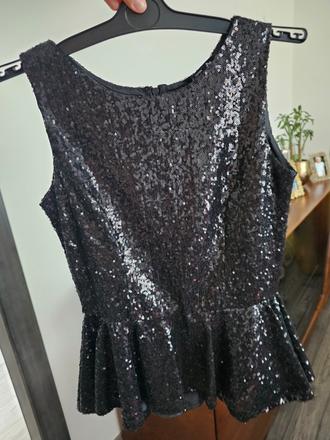 Peplum flitrovaný top, m