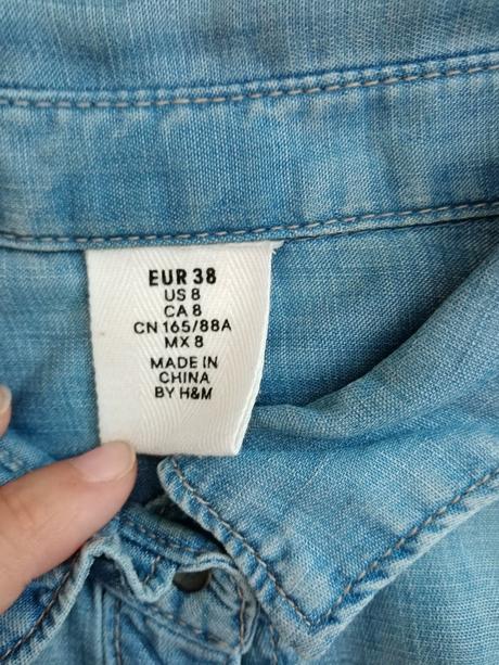 Dlhá riflova kosela/minisaty h&m, vel. m, h&m,m