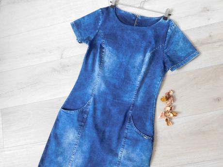 Šaty riflové, m , pružné, m