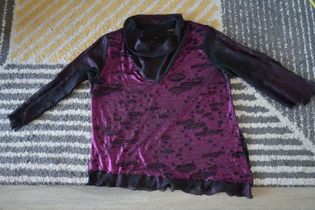 Fialový elegantný top, 46