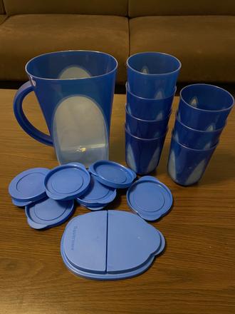 Tupperware sada pohárov a dzbanu, 