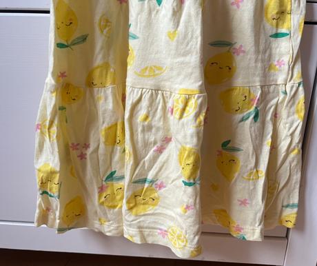 Ružové citrónové bavlnené šaty, 98, 98