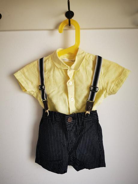 Chlapčenský set (kraťasky s trakmi+košela), next,68