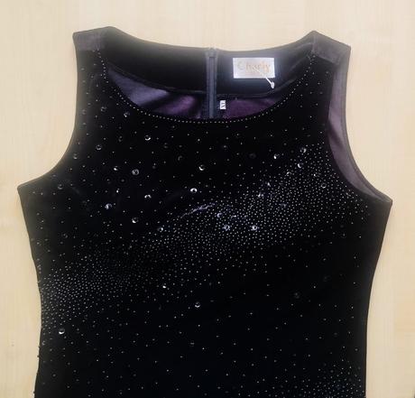 Dlhé plesové šaty s korálkami, l