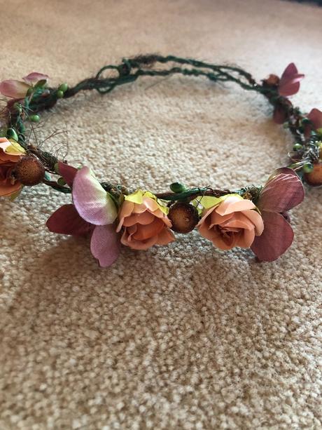 Venček ružovo bordový,