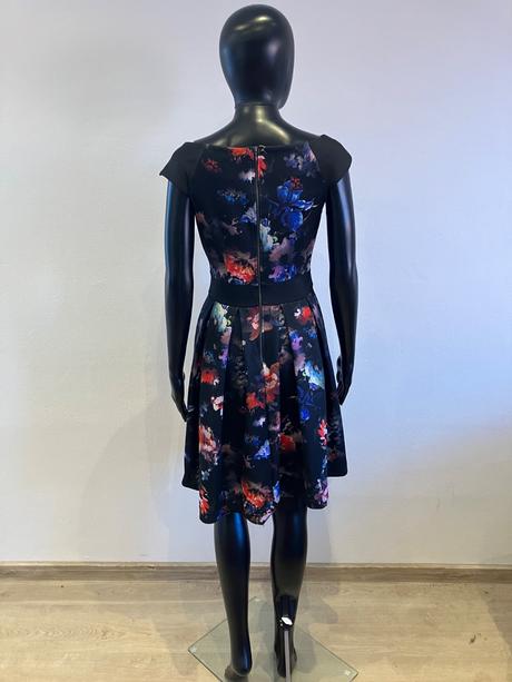 Dámske elegantné šaty kvetované orsay (s), orsay,s
