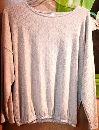 Dámsky top béžový odtieň žakarový motiv, 36 - xxxl