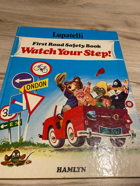 Stará retro obrázková kniha watch your step 1976,