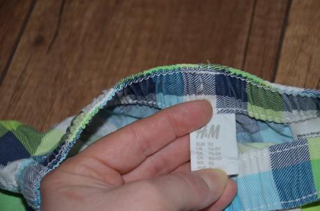 Kockované kraťasky, h&m,92