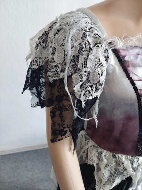 Zombie kostra/nevesta karnevalové šaty veľ.134-140,