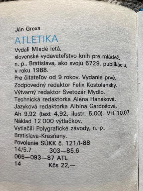 Atletika/atlásky-prvé vyd.1988,