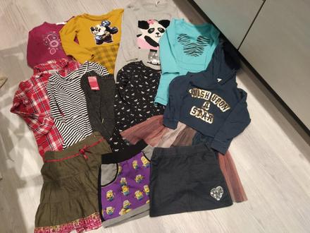 Balík šiat s dlhým rukávom 122/128, 122