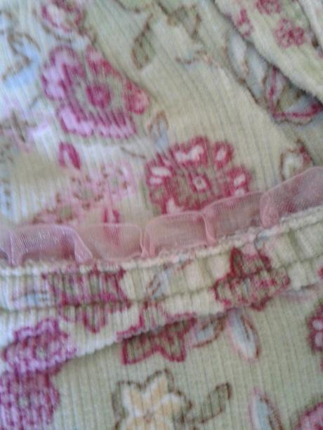 Pistáciovo-ružové manchestrové nohavice, 86