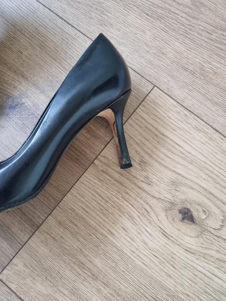 Čierne kožené lodičky calvin klein veľ. 36, 36