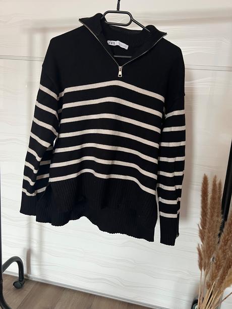 Zara pasikavy sveter so zipsom, zara,s