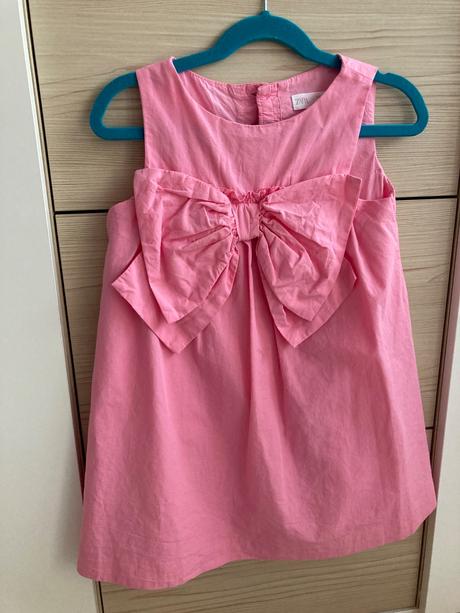 Popelinove saty zara s mašľou, zara,110