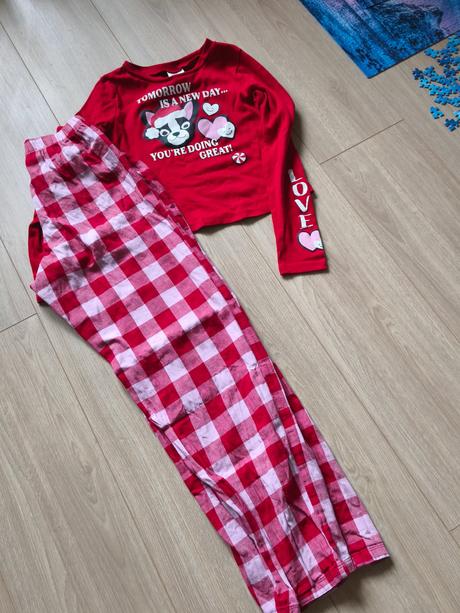 2x pyžamo vianoce 146/152, h&m,146