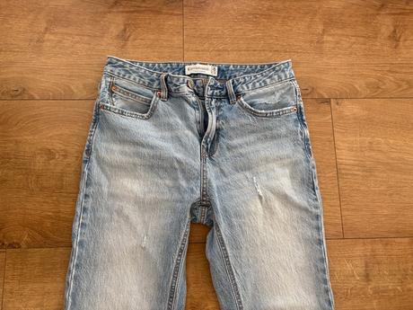 Rovné džínsy so stredne vysokým pásom, stradivarius,38