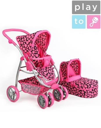 Kočík pre bábiky 3v1,