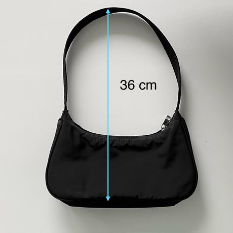 Asos malá čierna nylonová kabelka na plece/rameno, 