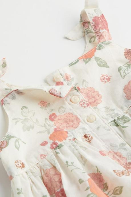 Letné šaty s všitým body v.74 súprava s klobúčikom, h&m,74