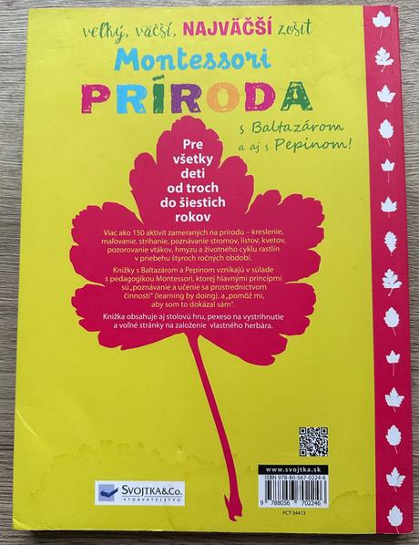 Veľký, väčší, najväčší zošit o prírode montessori,