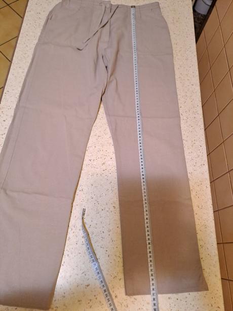 Bavlnené béžové nohavice rovného strihu, 40