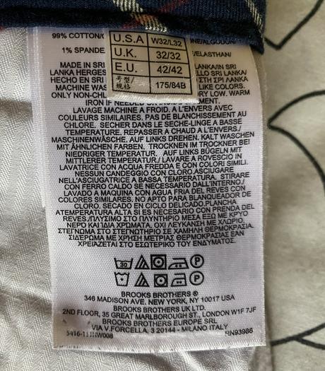 Pánske menčestrové  nohavice brooks brothers v. 32, 32