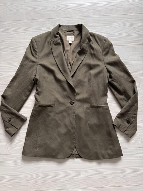 H&m - olivový blazer, h&m,xs