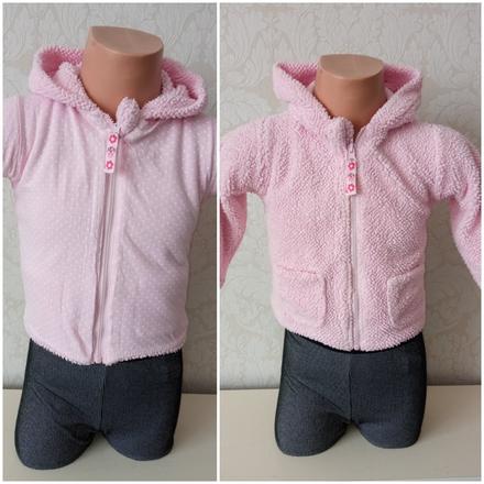 Ružová obojstranná mikina s kapucňou, 86