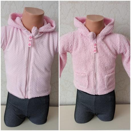 Ružová obojstranná mikina s kapucňou, 86