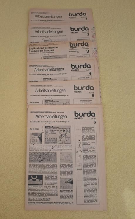 Zväzok retro burdy 1976 (1. polrok, čísla 1-6 ), 