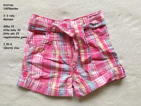 Šortky, matalan,98