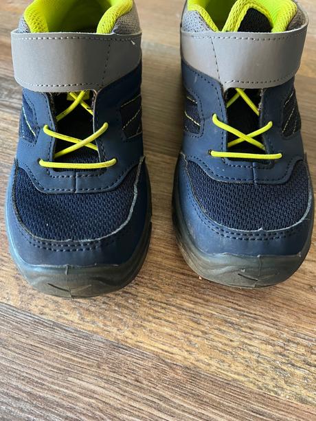 Detská turistická obuv mh100 so suchým zipsom, quechua,33