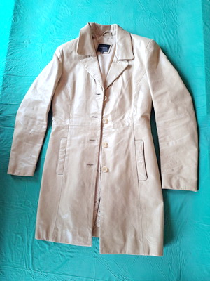 Kožený kabát s, s