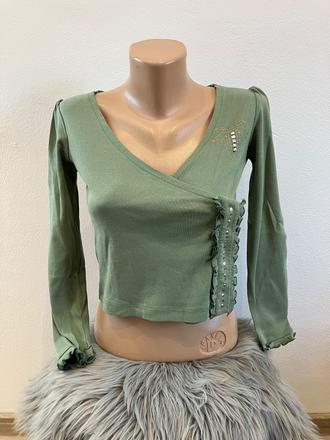 Dievčenské crop tričko s kamienkami (8r.), original marines,128