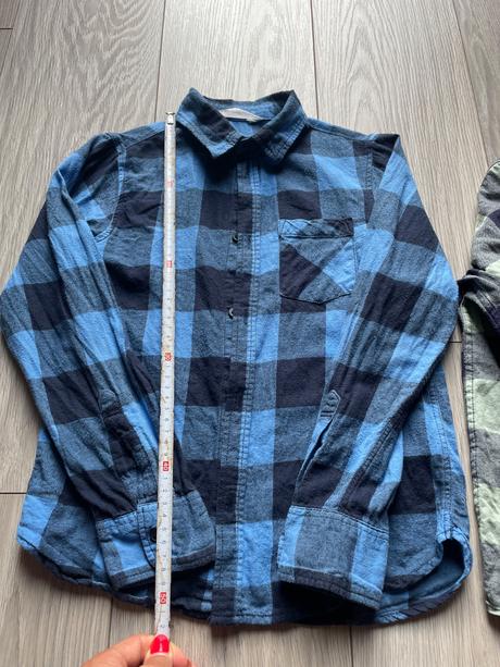 Košeľa káro modrá, h&m,134