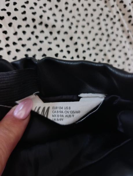 Kožená sukňa, h&m,134