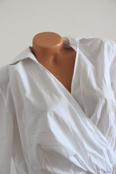 Elegantná bavlnená body košeľa, h&m, h&m,xs